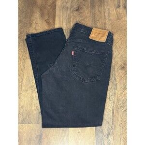 Levi Strauss Premium Big E Mens Lot 541 Black Denim Jeans 31x30 Straight Fit